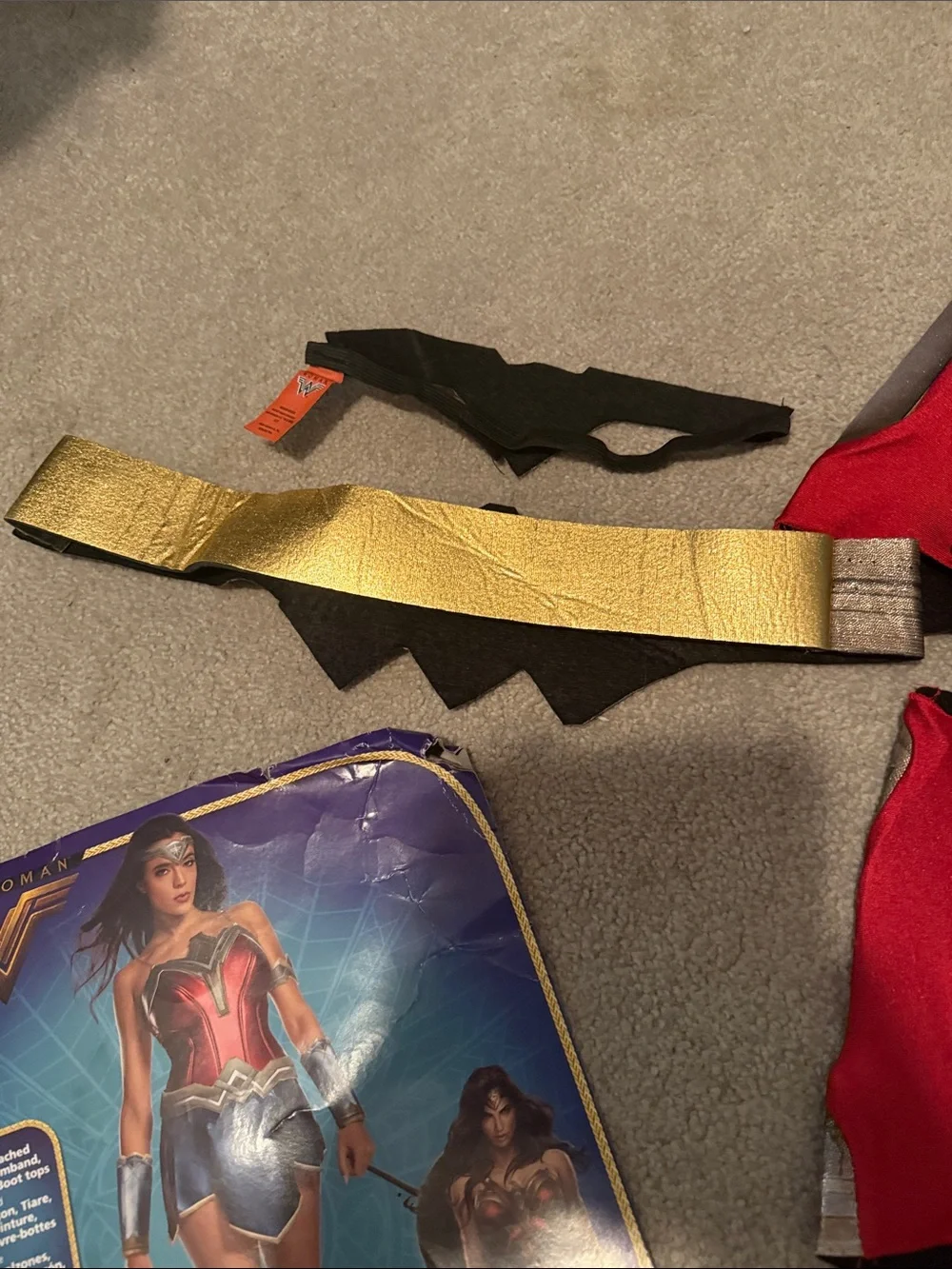Wonder Woman Inspired Men's Costume Boot Covers in Bronze and Red
